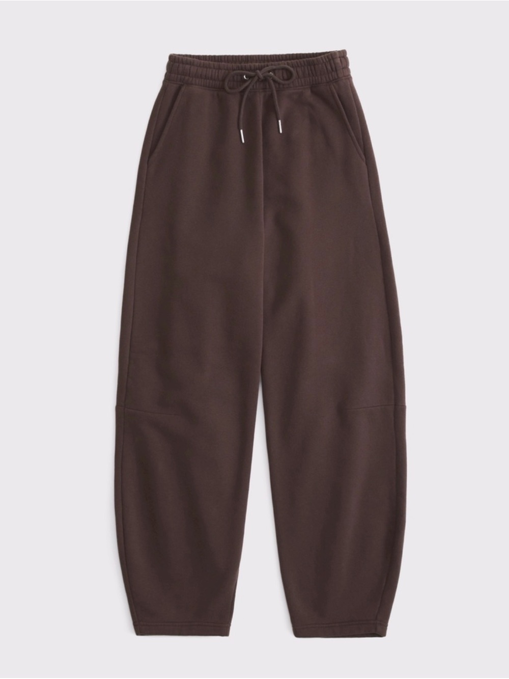 Abercrombie & Fitch Sunday High Rise Barrel Sweatpant, Dark Coffee, size M